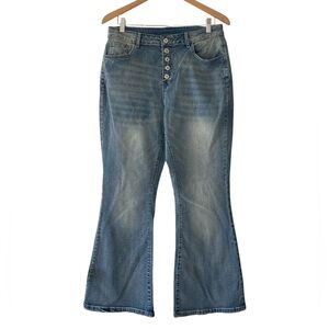 12 Short flared jeans button fly